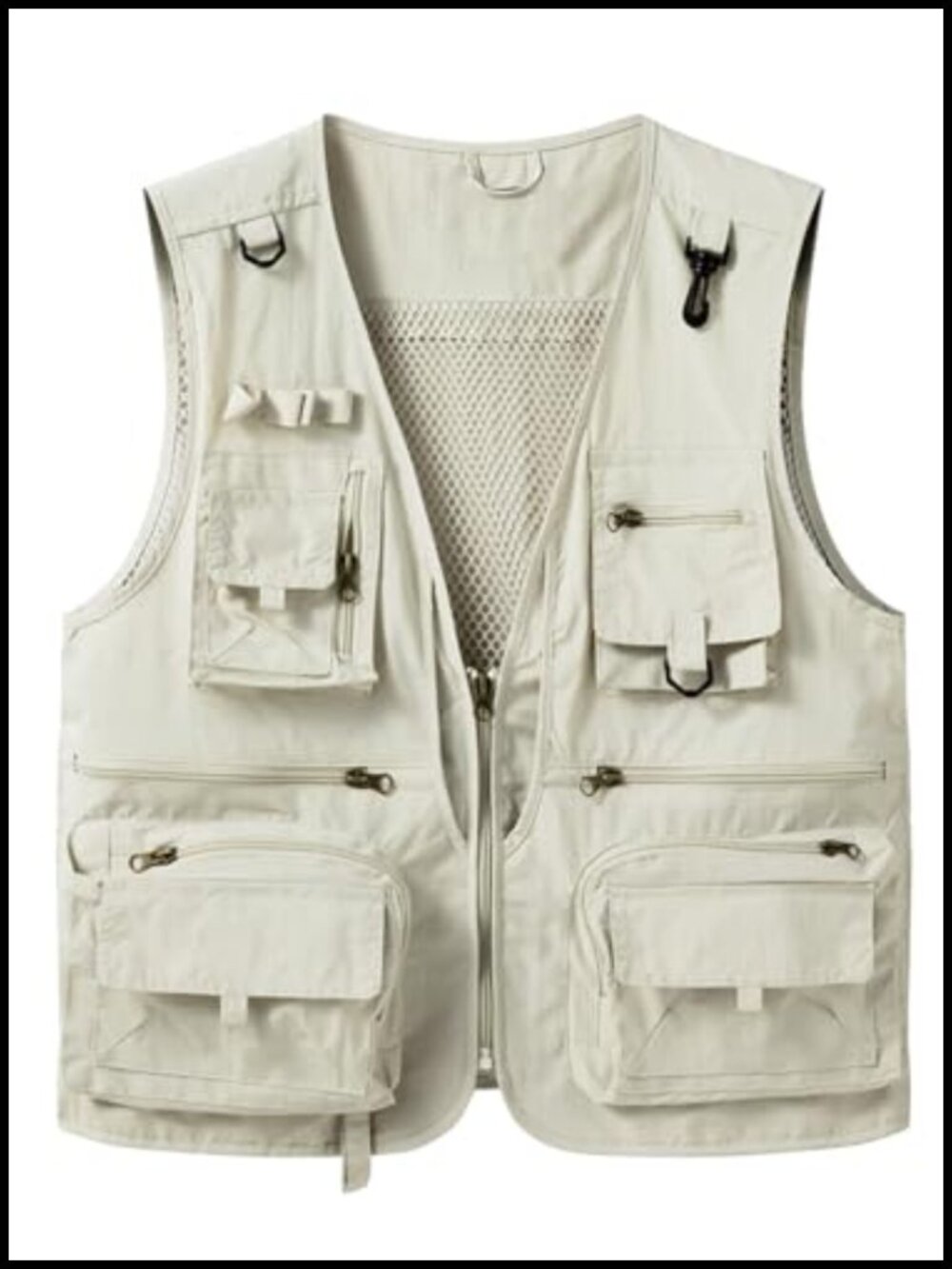 Nylon Polyester Quick Dry Mesh Lined Multi Pocket Outdoor Work Vest